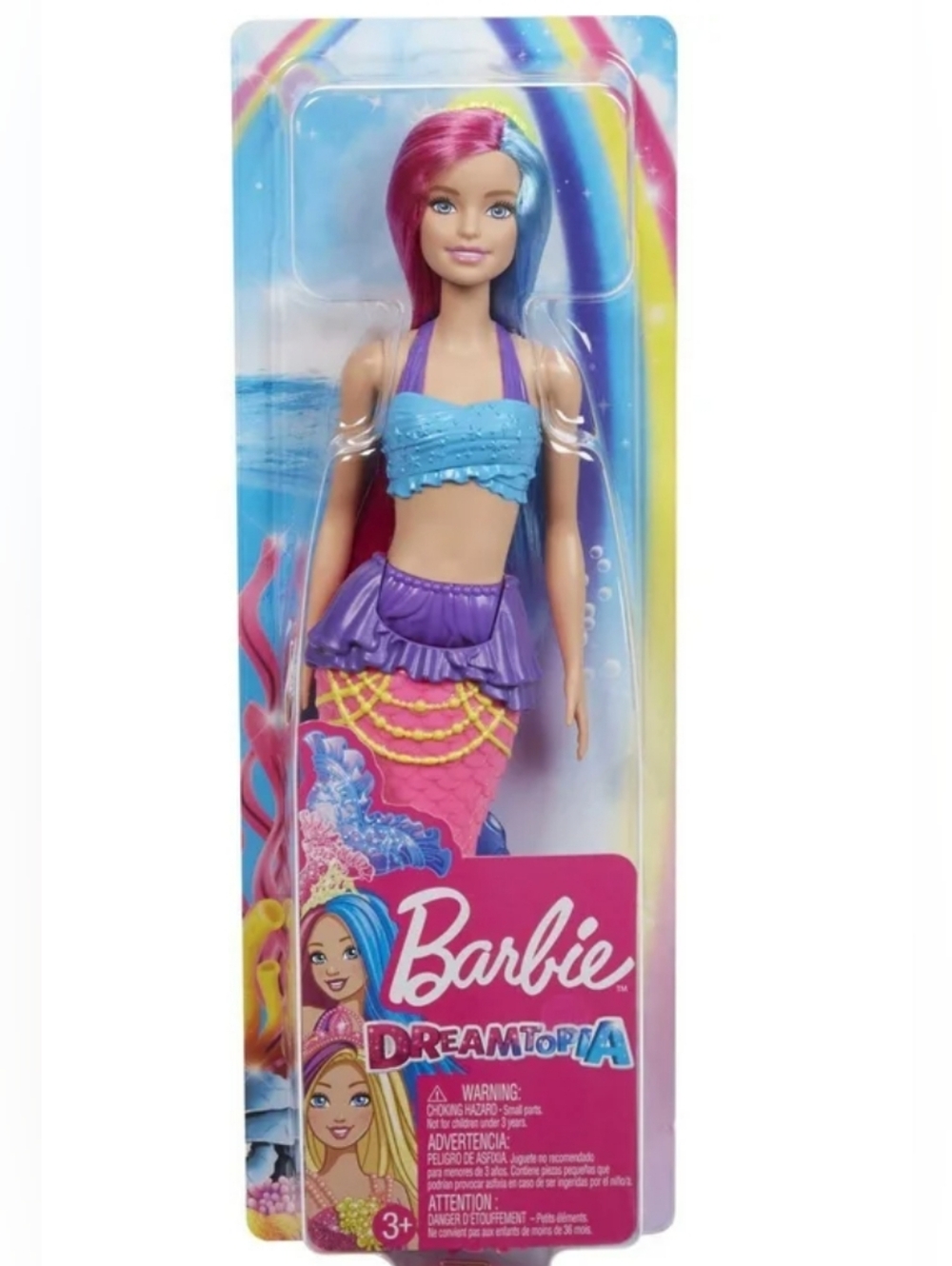 Barbie Dreamtopia Mermaid Doll Pink Purple Blue
